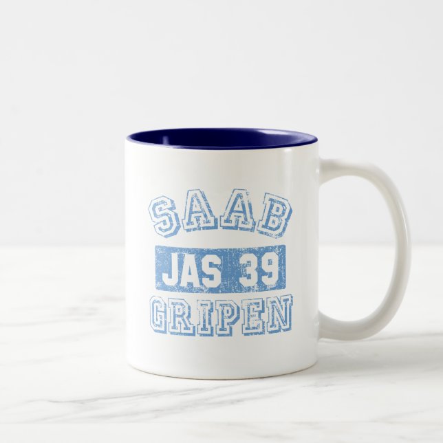 Saab Gripen - BLÅTT Två-Tonad Mugg (Höger)