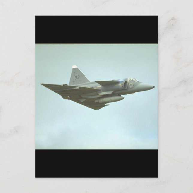 Saab JA37 Viggen, svensk_flygfotofi II Vykort (Framsida)