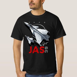 Saab JAS39 Gripen Swedish Fighterjet Aircraft T Shirt