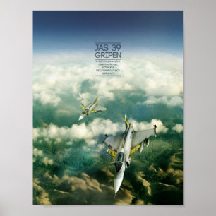 Saab JAS 39 Gripen affisch