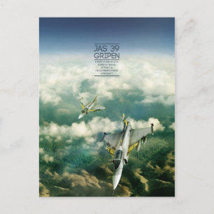 Saab JAS 39 Gripen-vykort Vykort