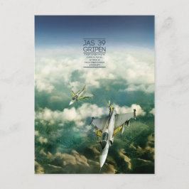 Saab JAS 39 Gripen-vykort Vykort