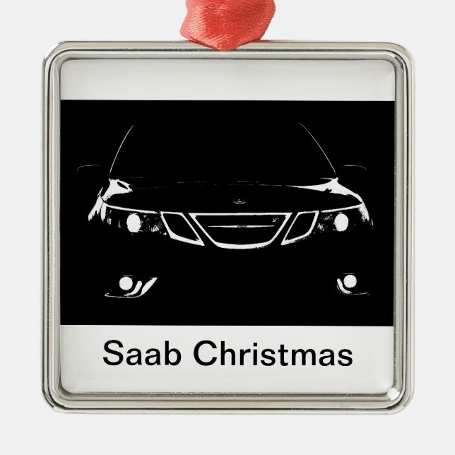Saab jul julgransprydnad metall (Framsidan)