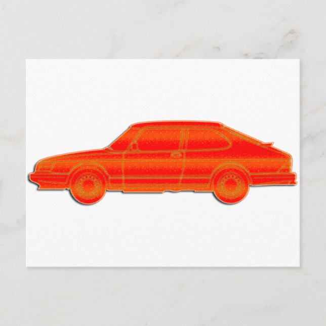 Saab-profil Vykort (Framsida)