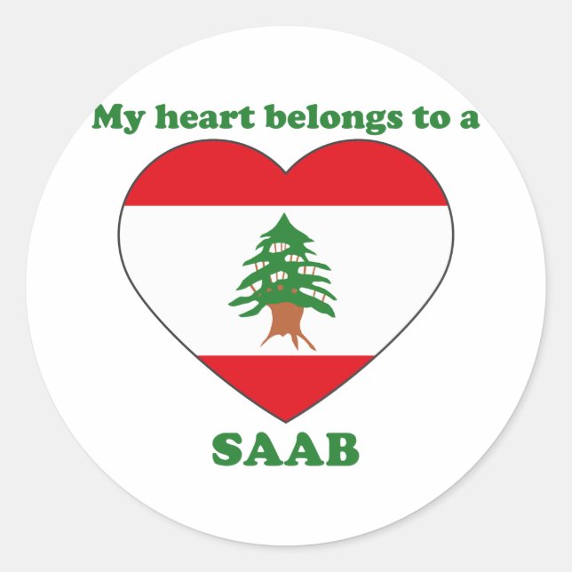 Saab Runt Klistermärke (Framsida)