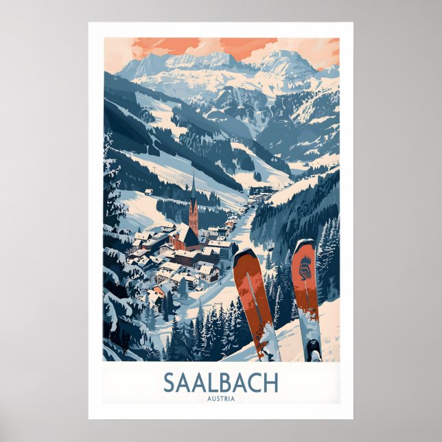 Saalbach Affisch Österrike 1 (Framsidan)