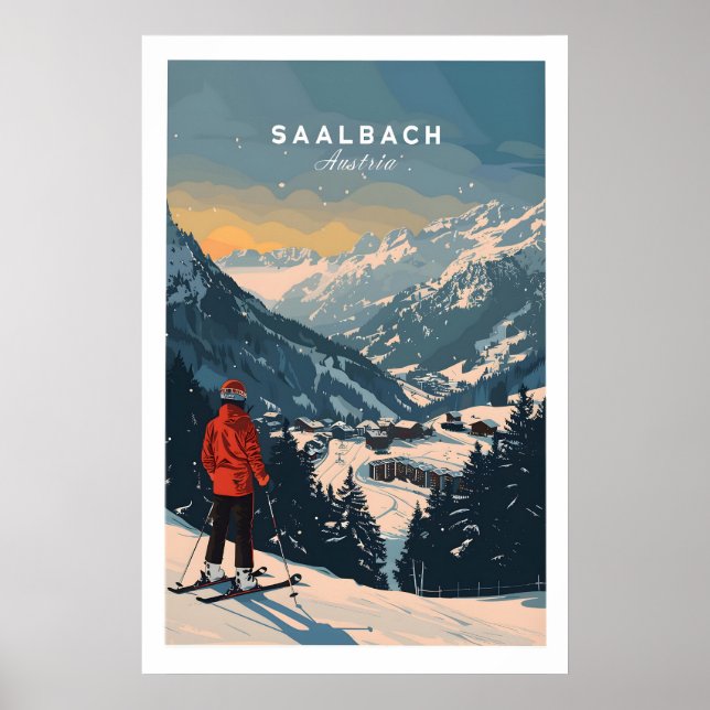 Saalbach-resemaffisch - Österrike 1 Poster (Framsidan)