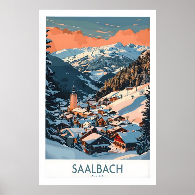 Saalbach Väggkonstaffisch 1 Poster (Framsidan)