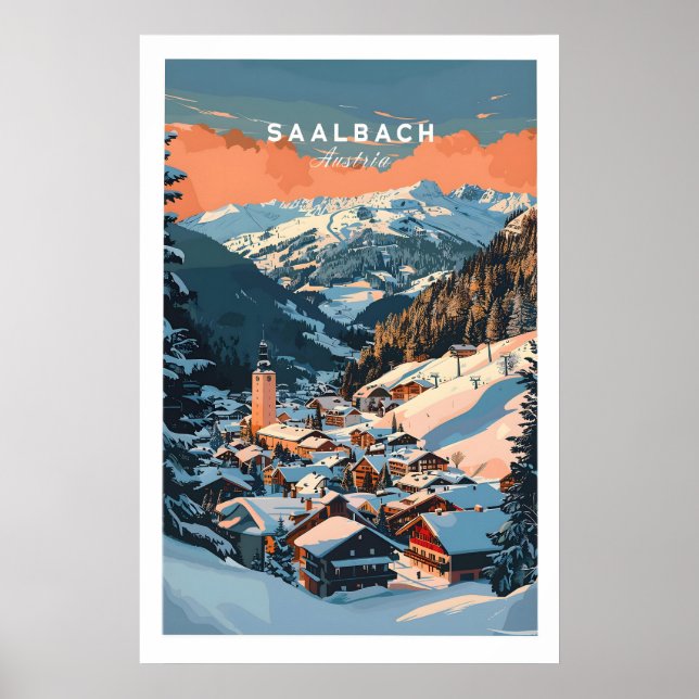Saalbach Väggkonsttryck 1 Poster (Framsidan)