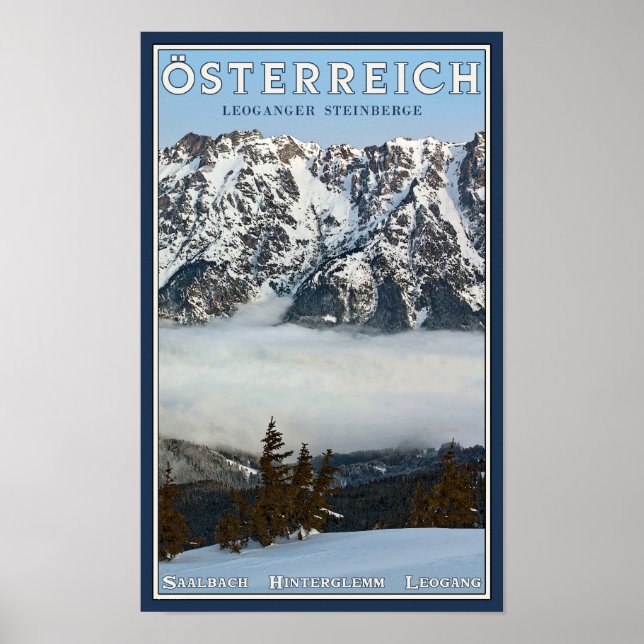 Saalbach - Valley Fog Poster (Framsidan)