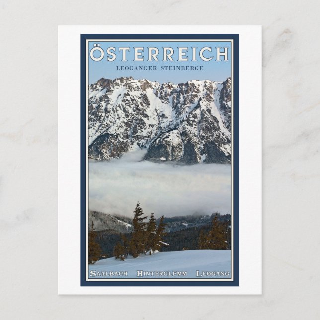 Saalbach - Valley Fog Vykort (Framsida)