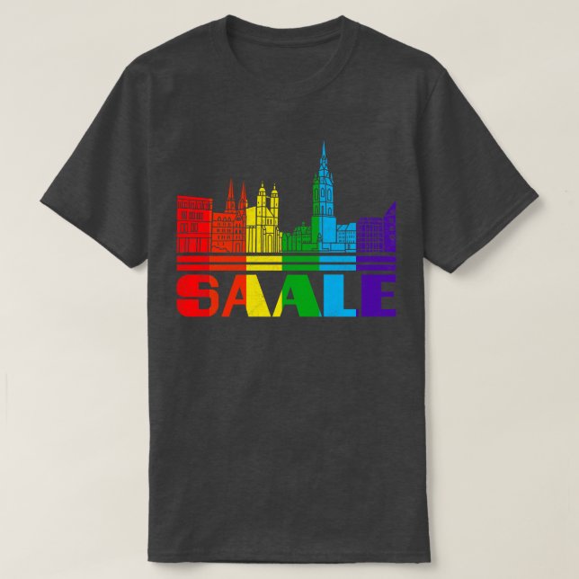 Saale Pride Saale LGBT Gift LGBTQ Supporter Tee P (Design framsida)