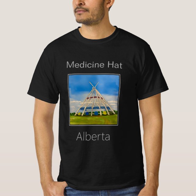 Saamis Tepee, Medicine Hat, Alberta T Shirt (Framsida)