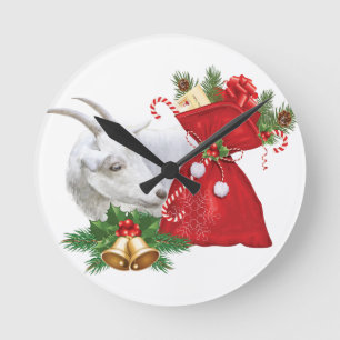 Saanen Goat med Helgdag Spirit Rund Klocka