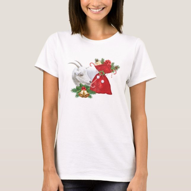 Saanen Goat With Helgdag Spirit Tee (Framsida)