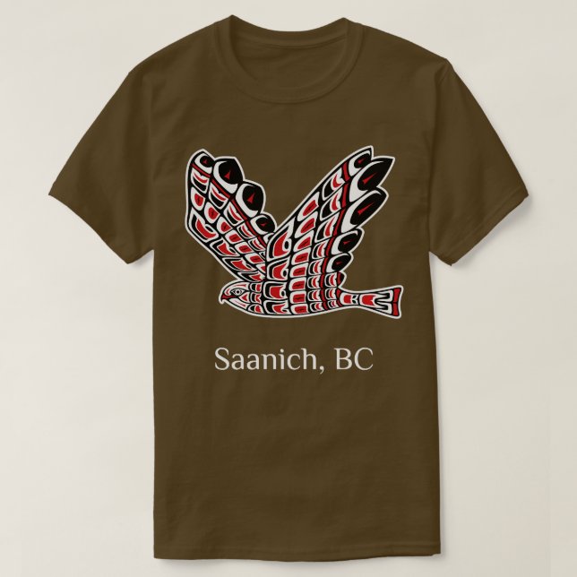 Saanich Redail Hawk Native Bird of Be Art Long T Shirt (Design framsida)