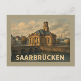 Saarbrücken Tyskland Stad Konst Vykort