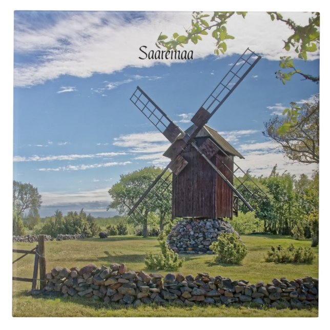 Saaremaa, Estland Kakelplatta (Framsidan)