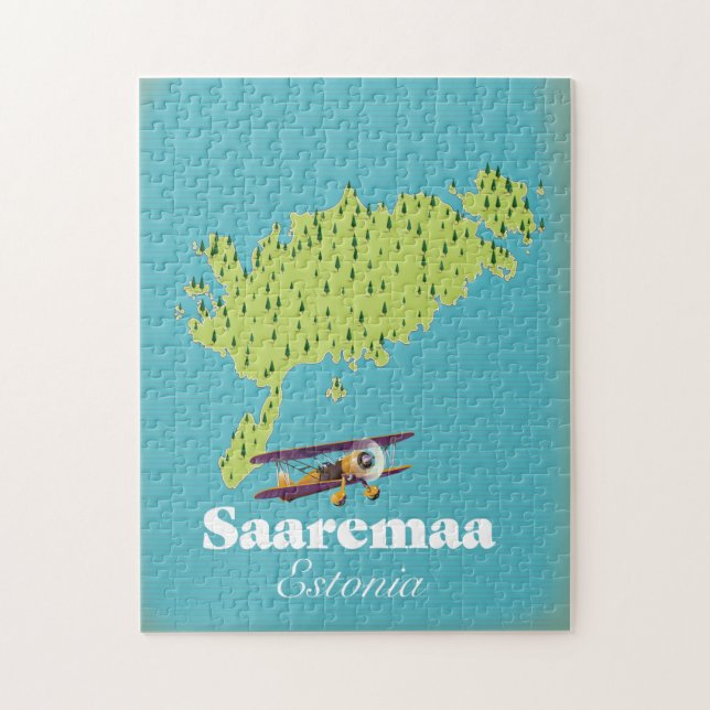 Saaremaa Estland karta  Pussel (Vertikal)