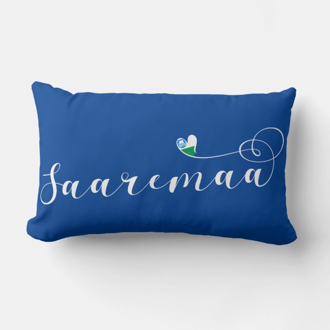 Saaremaa Flagga Heart, Estland Lumbarkudde (Framsida)