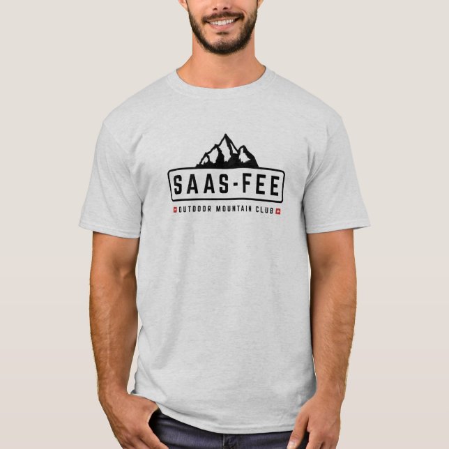 Saas-Fee Schweiz utomhus  T Shirt (Framsida)