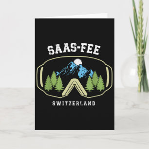 Saas-fee skidglasögon resort schweiziska alperna s kort