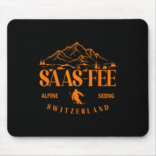 Saas-fee skidort Schweiziska Alperna alpin skidspo Musmatta