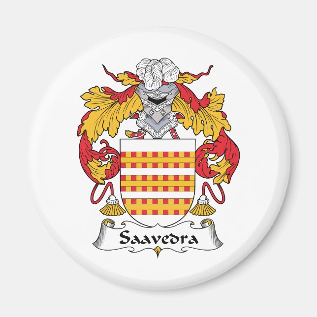 Saavedra Family Crest Magnet (Framsidan)