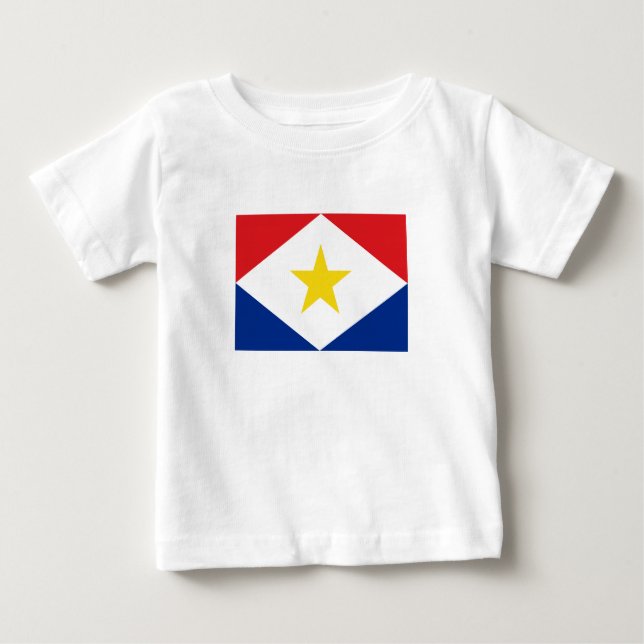 Saba Flagga T Shirt (Framsida)