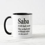 Saba Hebrew Grandpa Definition Jewish Hanukkah Gif Mugg<br><div class="desc">Saba Funny Hanukkah Deinition Shirt</div>