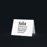 Saba Hebrew Grandpa Definition Jewish Hanukkah Gif Tack Kort<br><div class="desc">Saba Funny Hanukkah Deinition Shirt</div>