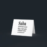 Saba Hebrew Grandpa Definition Jewish Hanukkah Gif Tack Kort<br><div class="desc">Saba Funny Hanukkah Deinition Shirt</div>