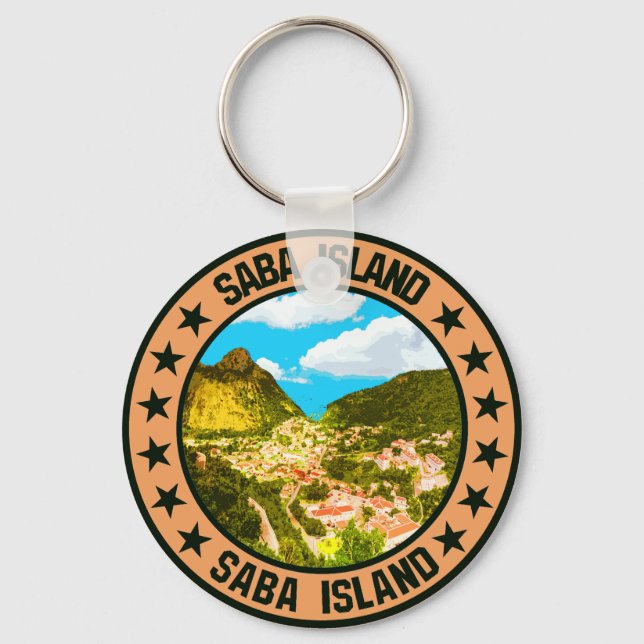 Saba Island Nyckelring (Framsida)