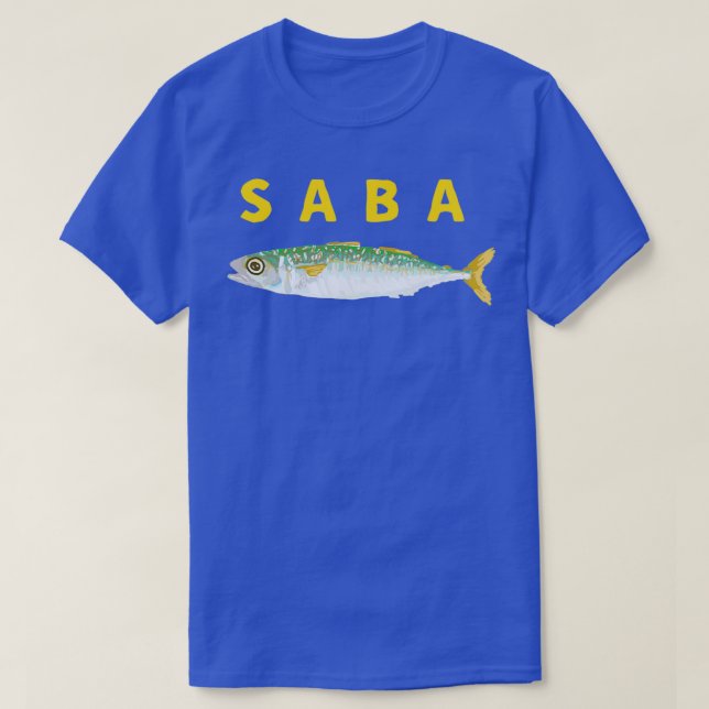 SABA mackerel på japanska T Shirt (Design framsida)