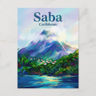 Saba Nederländerna Vykort