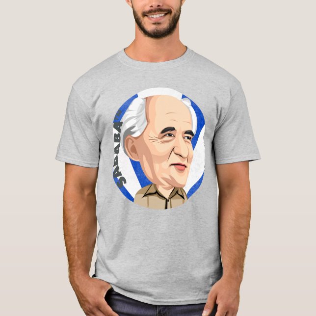 SABABA™ DBG David Ben Gurion Israel första PM T Shirt (Framsida)