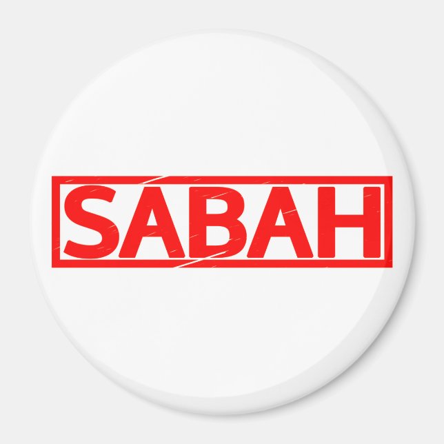 Sabah Frimärke Magnet (Framsidan)