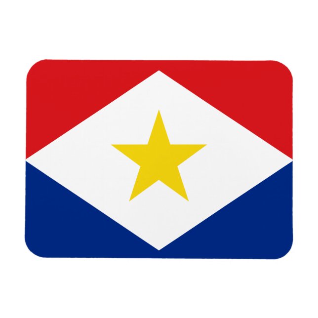 Sabas flagga magnet (Horisontell)