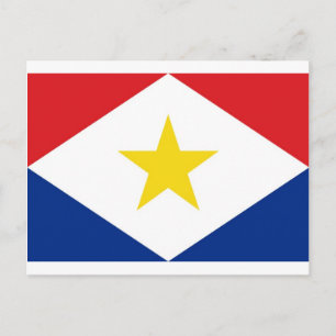 Sabas nationella Flagga Vykort