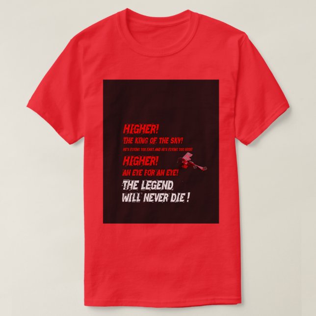 Sabaton Red Baron Lyric Design Graphic  T Shirt (Design framsida)