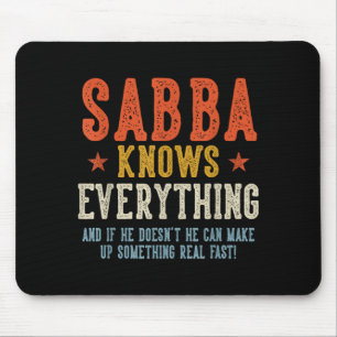 Sabba vet allt fars dag retro vintage  musmatta