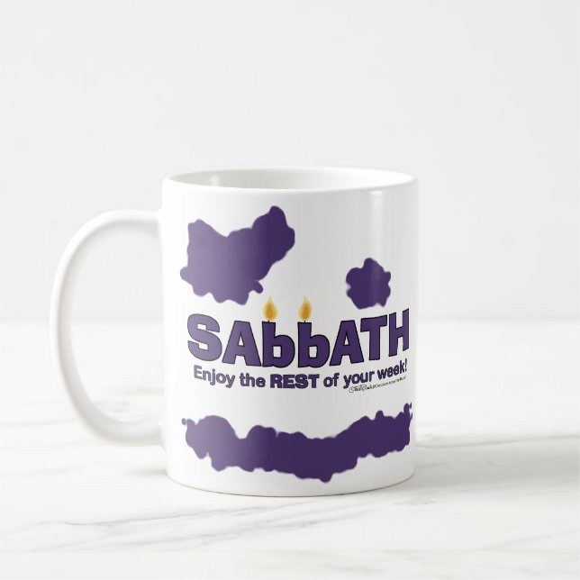 Sabbat med ljus - Njut av veckans REST Kaffemugg (Vänster)