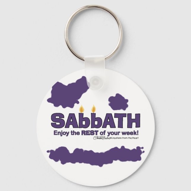 Sabbat med ljus - Njut av veckans REST Nyckelring (Framsida)