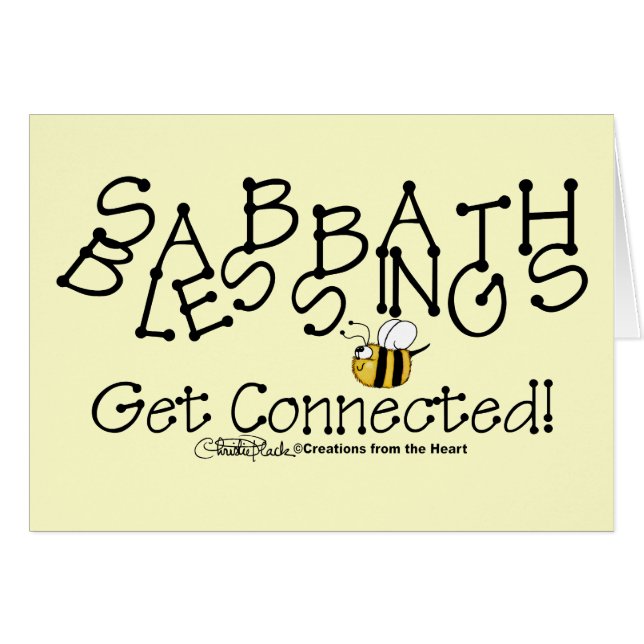Sabbath Blessings Get Connected Hälsningskort (Framsidan Horizontal)