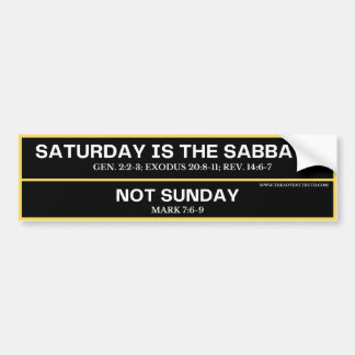 Sabbath Bumper Sticker Bildekal