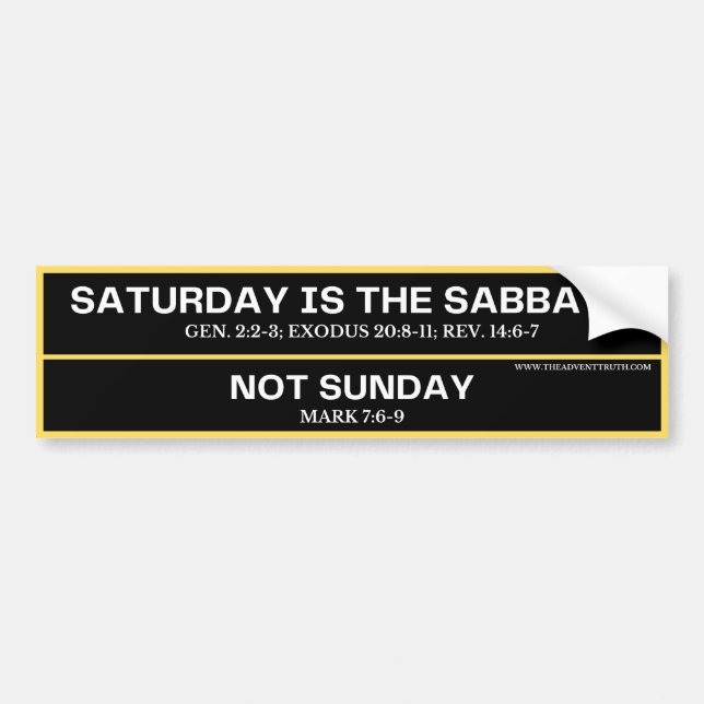 Sabbath Bumper Sticker Bildekal (Framsidan)