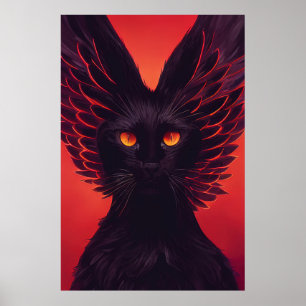 Sabbath the Sorcerer - Black Cat Poster Skriv ut