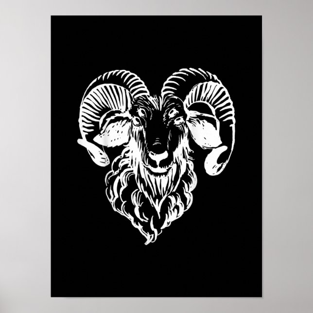 Sabbatic Baphomet Goat Evil Satanic Poster (Framsidan)