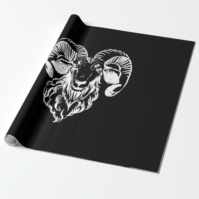 Sabbatic Baphomet Goat Evil Satanic Presentpapper (Utrullad)