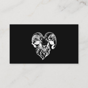 Sabbatic Baphomet Goat Evil Satanic Visitkort